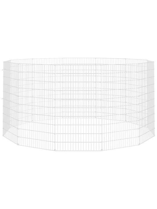 Ohrádka pro zvířata 12 panelů 54 x 100 cm pozinkované železo