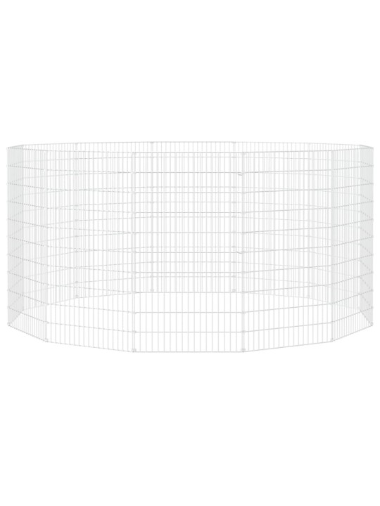 Ohrádka pro zvířata 12 panelů 54 x 100 cm pozinkované železo