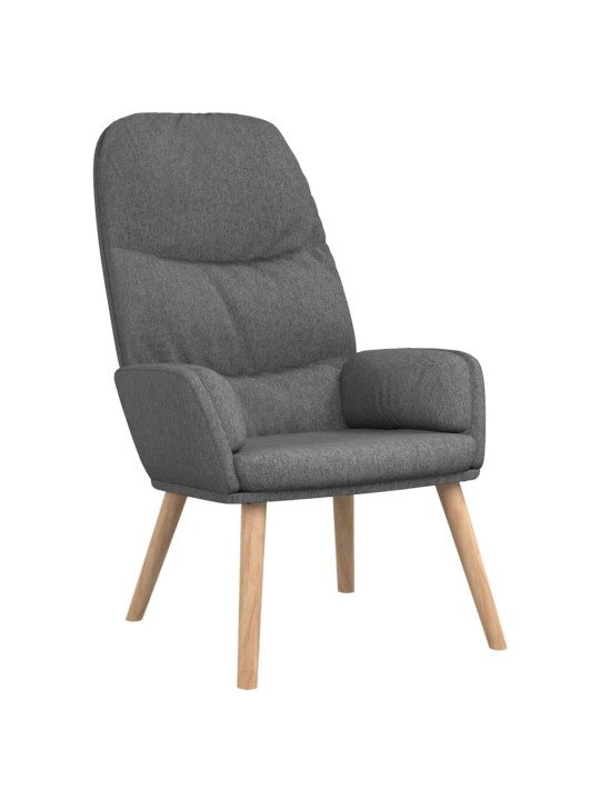Relaxační křeslo se stoličkou světle šedé textil