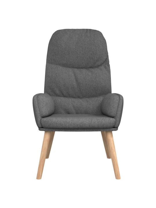 Relaxační křeslo se stoličkou světle šedé textil