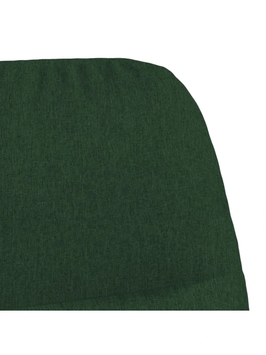 Relaxační křeslo se stoličkou tmavě zelené textil