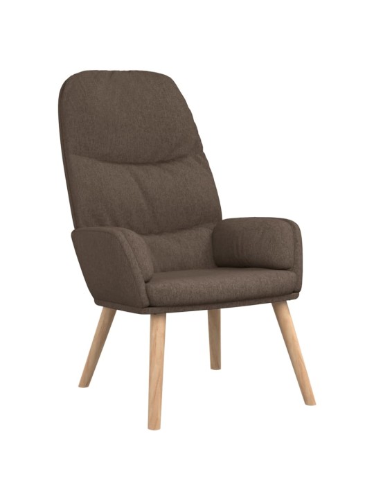 Relaxační křeslo se stoličkou taupe textil
