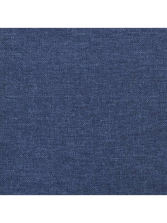 Houpací křeslo se stoličkou modré textil