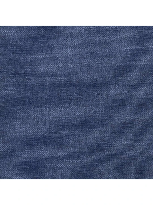 Houpací křeslo se stoličkou modré textil