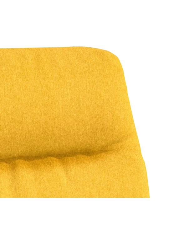 Relaxační křeslo s podnožkou hořčicově žluté textil