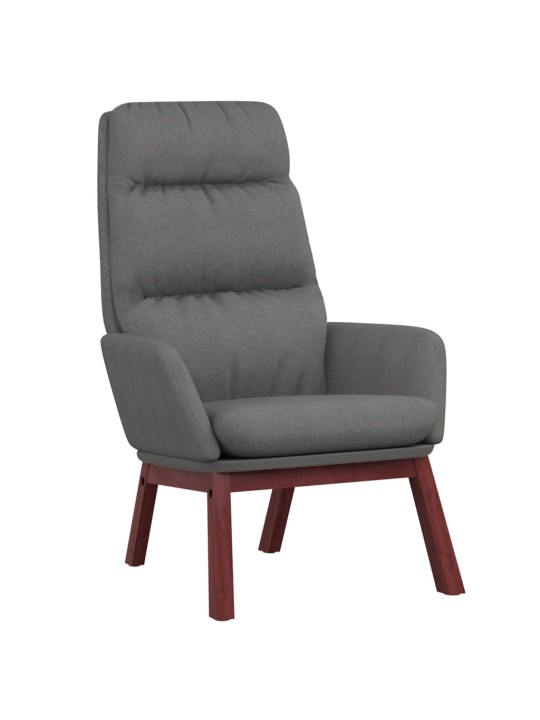Relaxační křeslo se stoličkou světle šedé textil