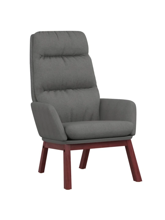 Relaxační křeslo se stoličkou světle šedé textil