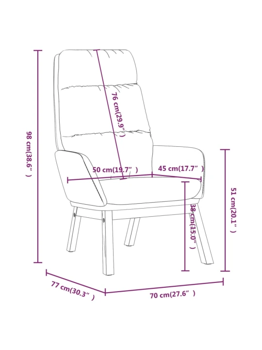 Relaxační křeslo se stoličkou světle šedé textil