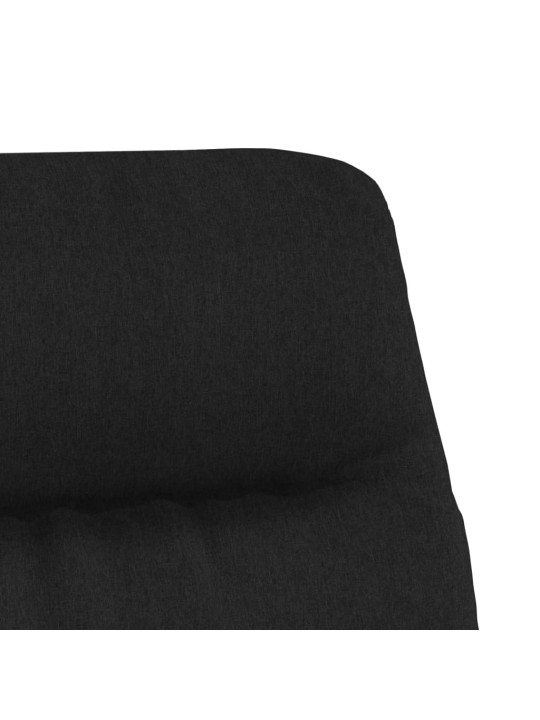 Relaxační křeslo se stoličkou černé textil