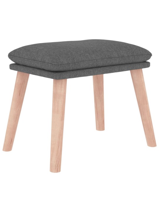 Houpací křeslo s podnožkou světle šedé textil
