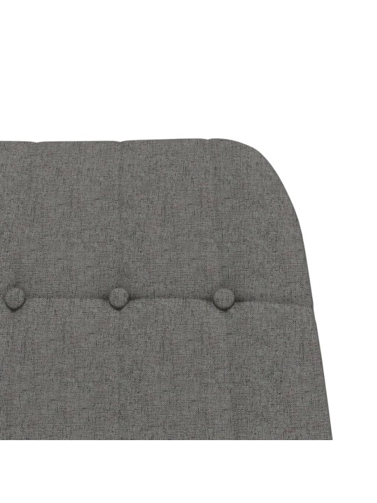 Houpací křeslo s podnožkou světle šedé textil