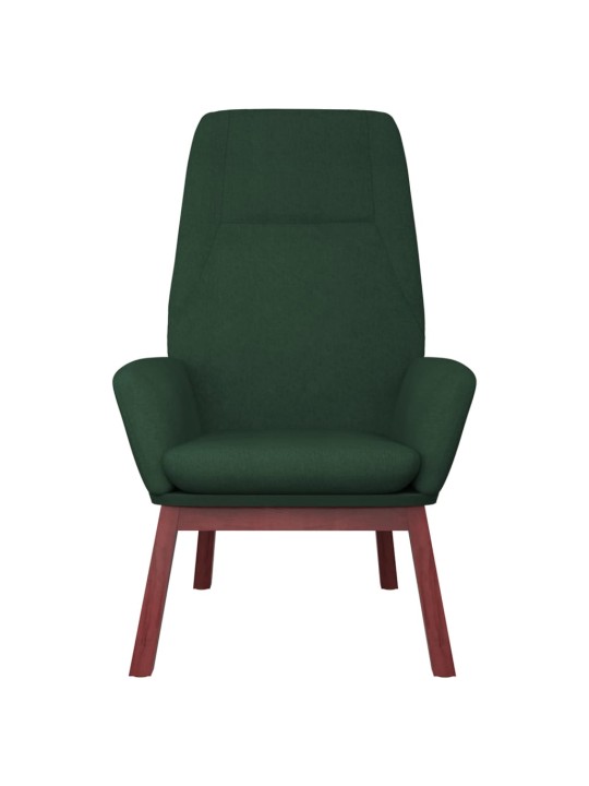 Relaxační křeslo s podnožkou tmavě zelené textil