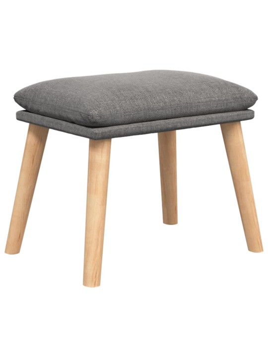 Relaxační křeslo s podnožkou světle šedé textil