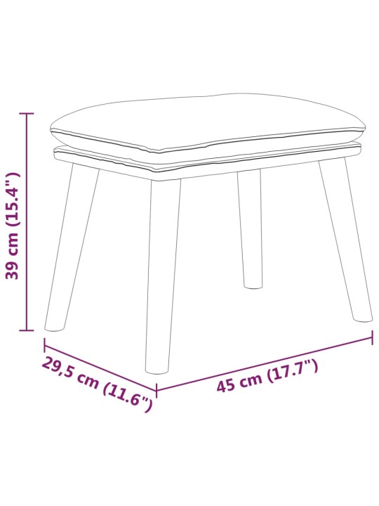 Relaxační křeslo s podnožkou černé textil