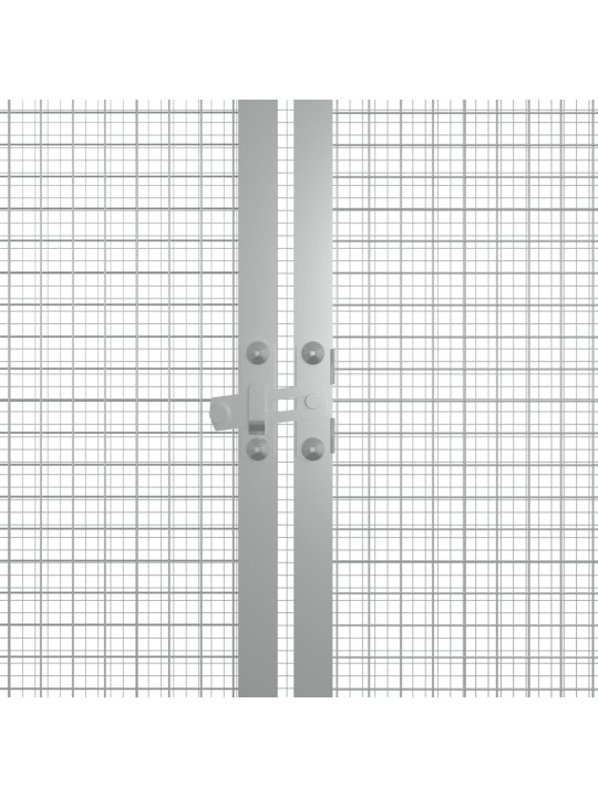 Klec pro kuřata šedá 200 x 91 x 100 cm pozinkovaná ocel