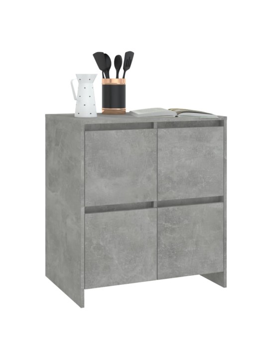 Příborníky 2 ks betonově šedé 70 x 41 x 75 cm dřevotříska