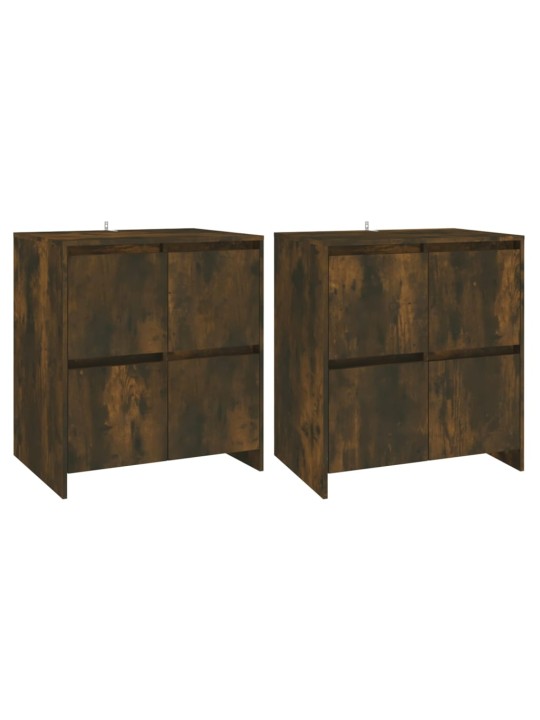 Příborníky 2 ks kouřový dub 70 x 41 x 75 cm kompozitní dřevo