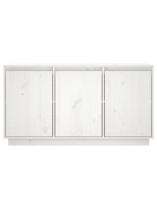 Příborník bílý 111 x 34 x 60 cm masivní borové dřevo