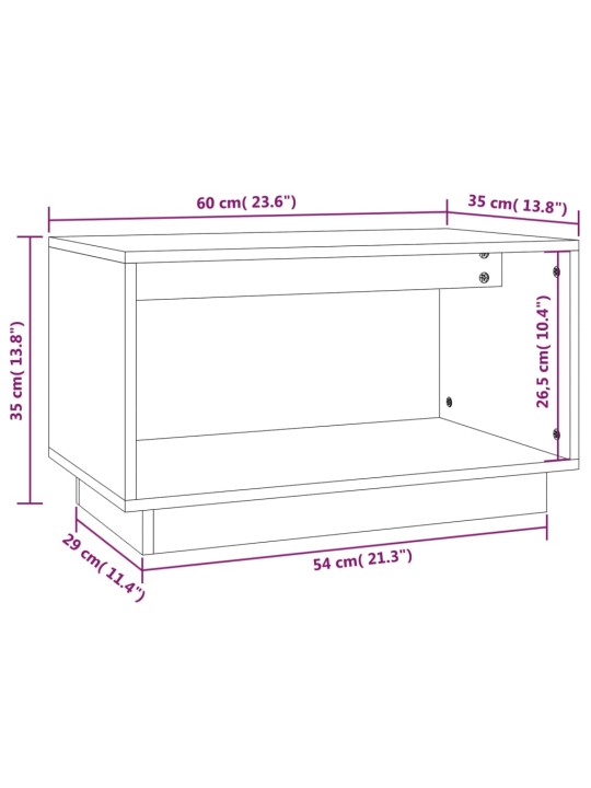 TV skříňka 60 x 35 x 35 cm masivní borové dřevo