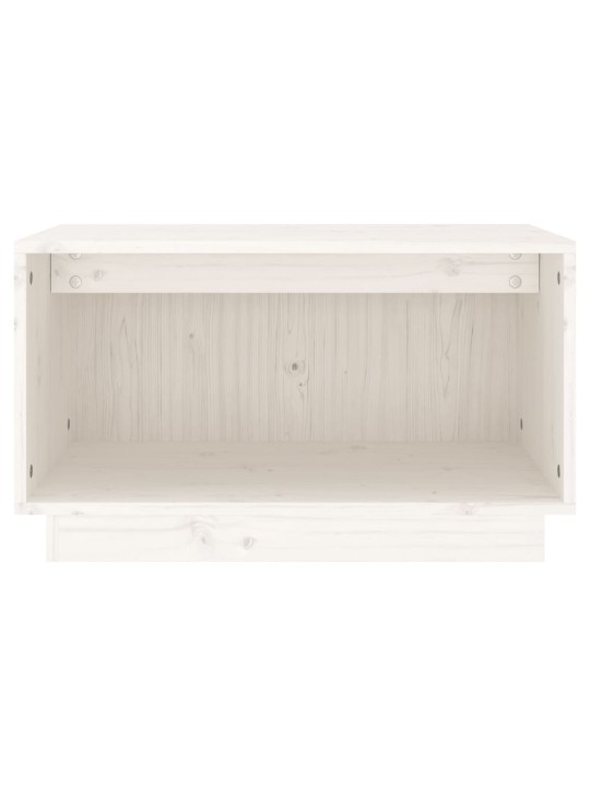 TV skříňka bílá 60 x 35 x 35 cm masivní borové dřevo