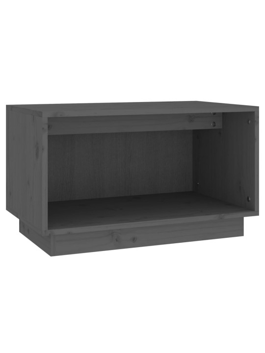 TV skříňka šedá 60 x 35 x 35 cm masivní borové dřevo