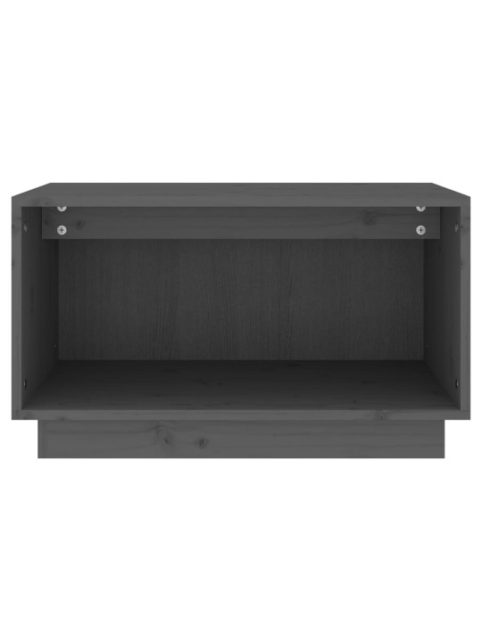 TV skříňka šedá 60 x 35 x 35 cm masivní borové dřevo