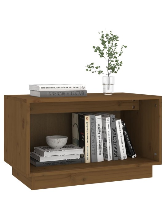 TV skříňka medově hnědá 60 x 35 x 35 cm masivní borové dřevo