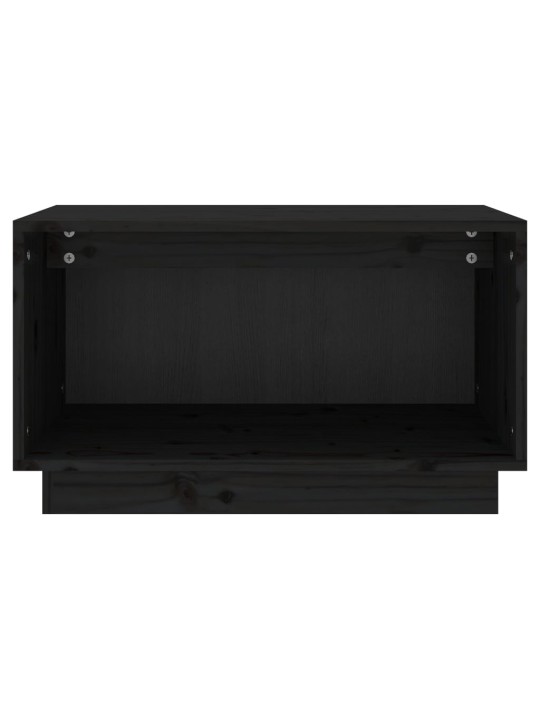 TV skříňka černá 60 x 35 x 35 cm masivní borové dřevo