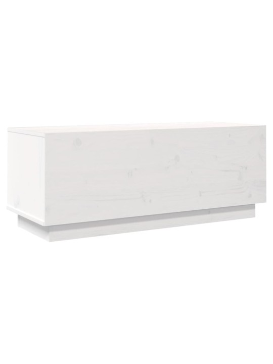 TV skříňka bílá 90 x 35 x 35 cm masivní borové dřevo