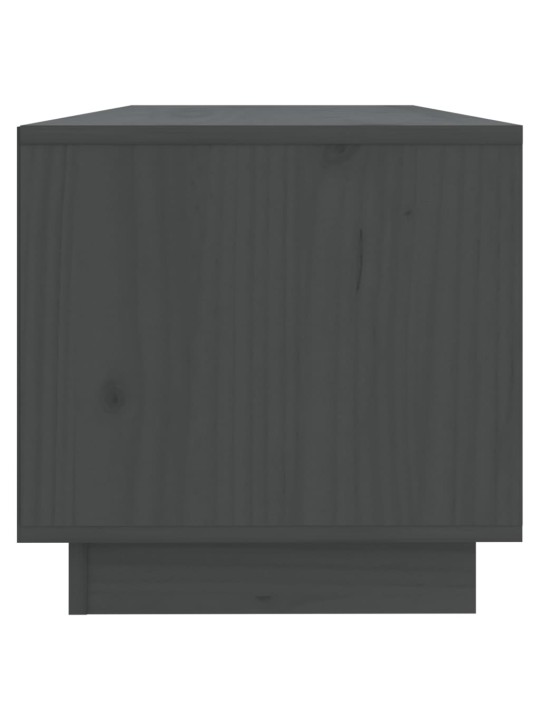 TV skříňka šedá 90 x 35 x 35 cm masivní borové dřevo