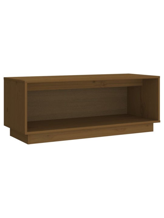 TV skříňka medově hnědá 90 x 35 x 35 cm masivní borové dřevo