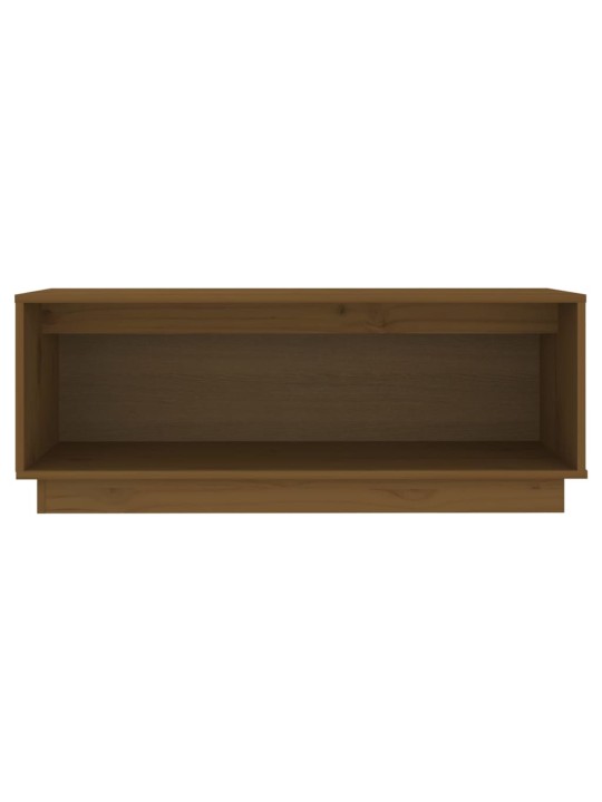 TV skříňka medově hnědá 90 x 35 x 35 cm masivní borové dřevo