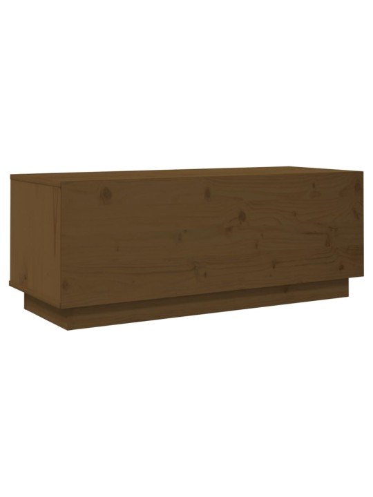 TV skříňka medově hnědá 90 x 35 x 35 cm masivní borové dřevo