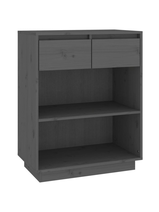 Konzolová skříňka šedá 60 x 34 x 75 cm masivní borové dřevo