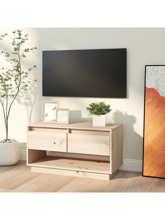 TV skříňka 74 x 34 x 40 cm masivní borové dřevo
