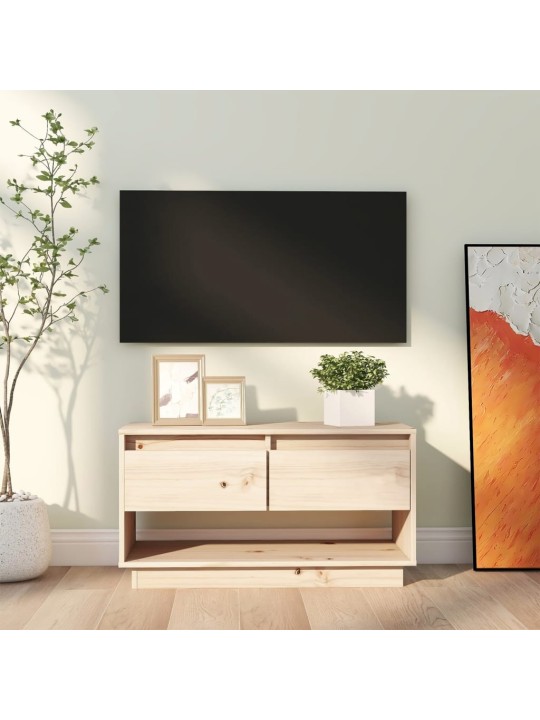 TV skříňka 74 x 34 x 40 cm masivní borové dřevo
