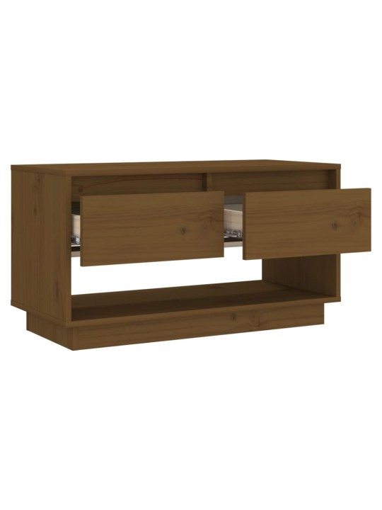 TV skříňka medově hnědá 74 x 34 x 40 cm masivní borové dřevo