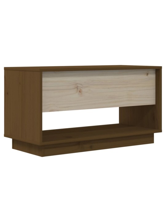 TV skříňka medově hnědá 74 x 34 x 40 cm masivní borové dřevo