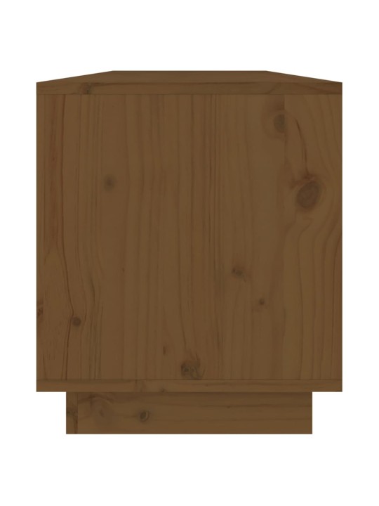 TV skříňka medově hnědá 110,5 x 34 x 40 cm masivní borové dřevo