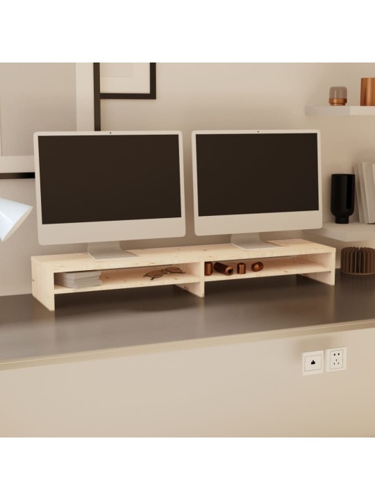 Stojan na monitor 100 x 24 x 13 cm masivní borové dřevo