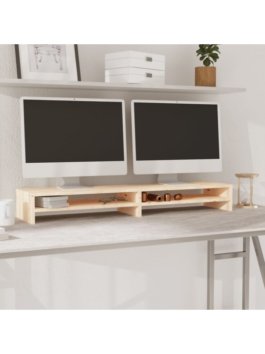 Stojan na monitor 100 x 24 x 13 cm masivní borové dřevo