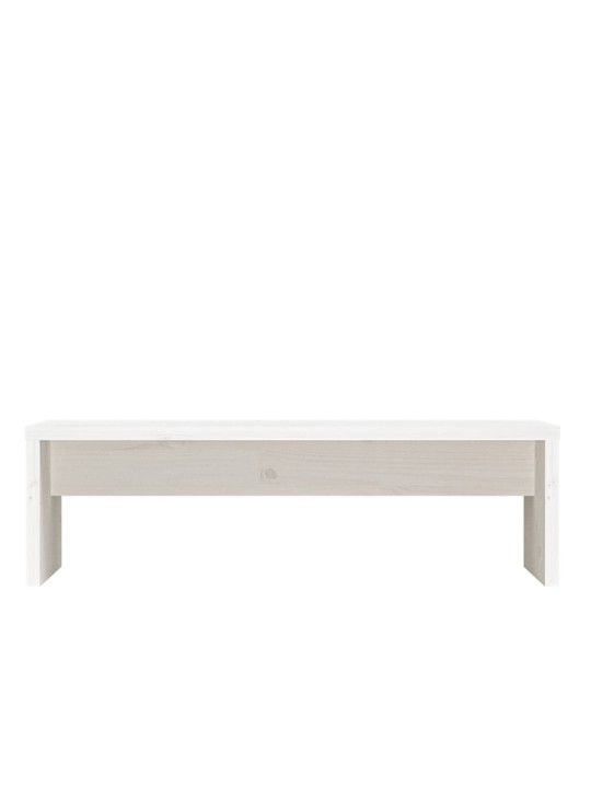 Stojan na monitor bílý 50x27x15 cm masivní borové dřevo
