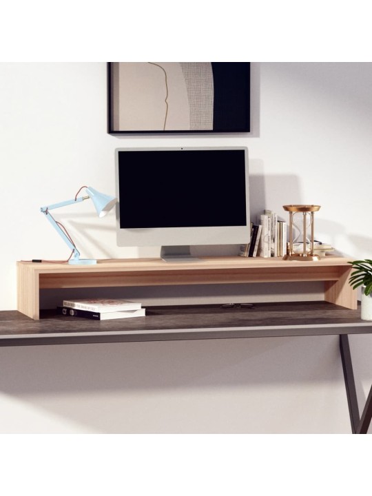 Stojan na monitor 100 x 27 x 15 cm masivní borové dřevo