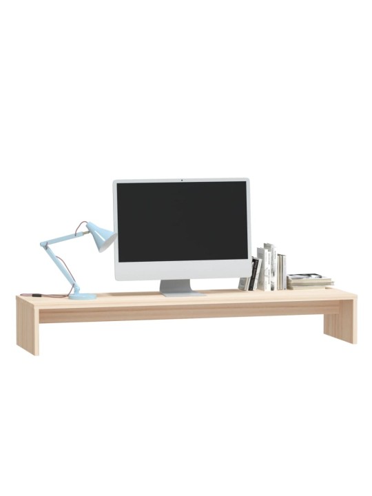 Stojan na monitor 100 x 27 x 15 cm masivní borové dřevo