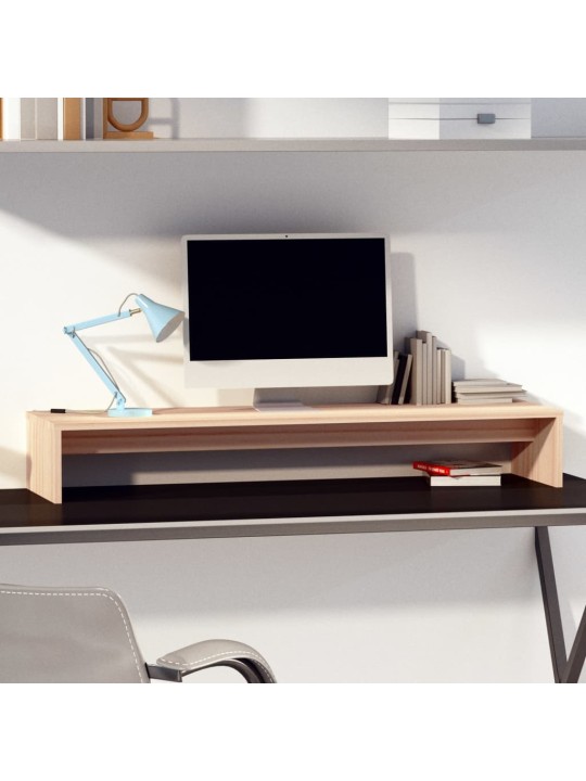 Stojan na monitor 100 x 27 x 15 cm masivní borové dřevo