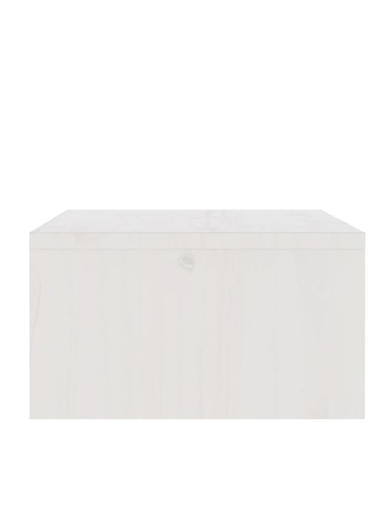 Stojan na monitor bílý 100 x 27 x 15 cm masivní borové dřevo