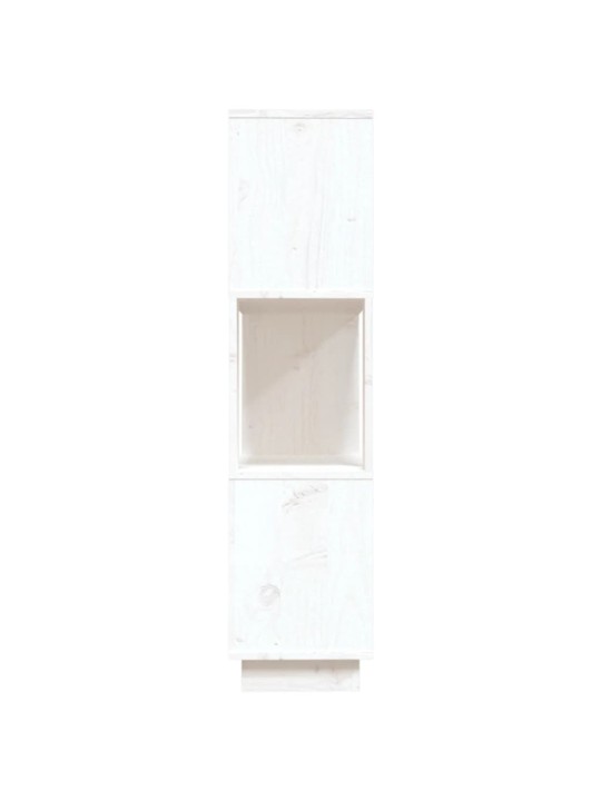Knihovna / dělicí stěna bílá 80 x 25 x 101 cm masivní borovice