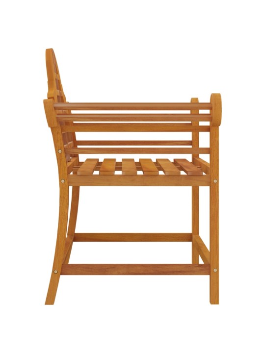 Zahradní židle 2 ks 91 x 62 x 94 cm masivní teakové dřevo