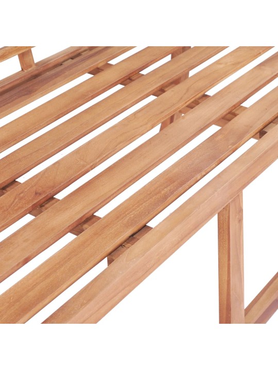 Zahradní lavice 127 x 58,5 x 92,5 cm masivní teakové dřevo