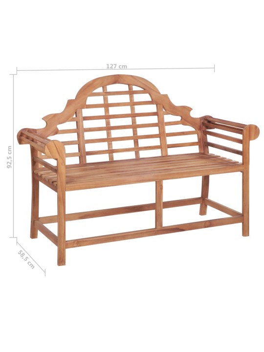 Zahradní lavice 127 x 58,5 x 92,5 cm masivní teakové dřevo